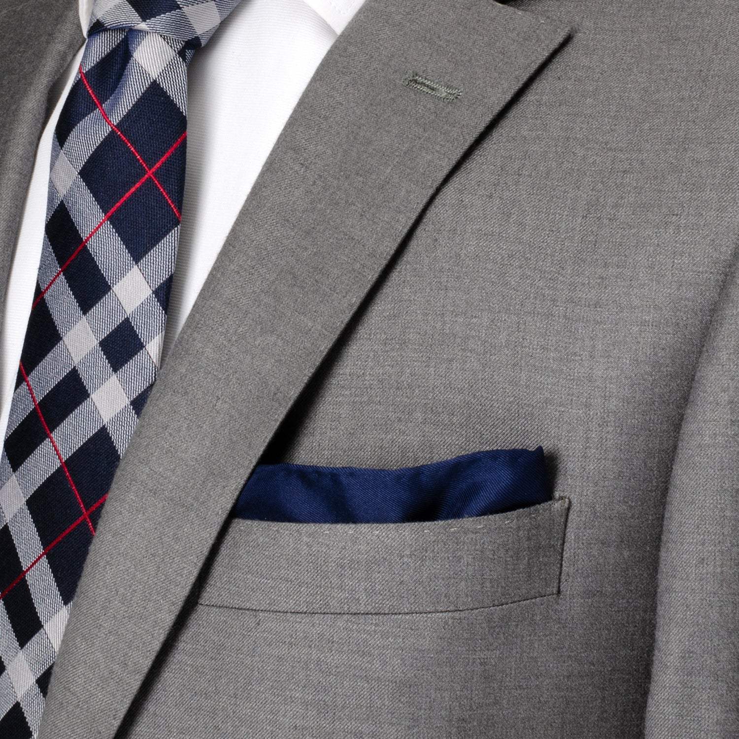 Navy Silk Pocket Square - Cufflinks.com - Flyclothing LLC