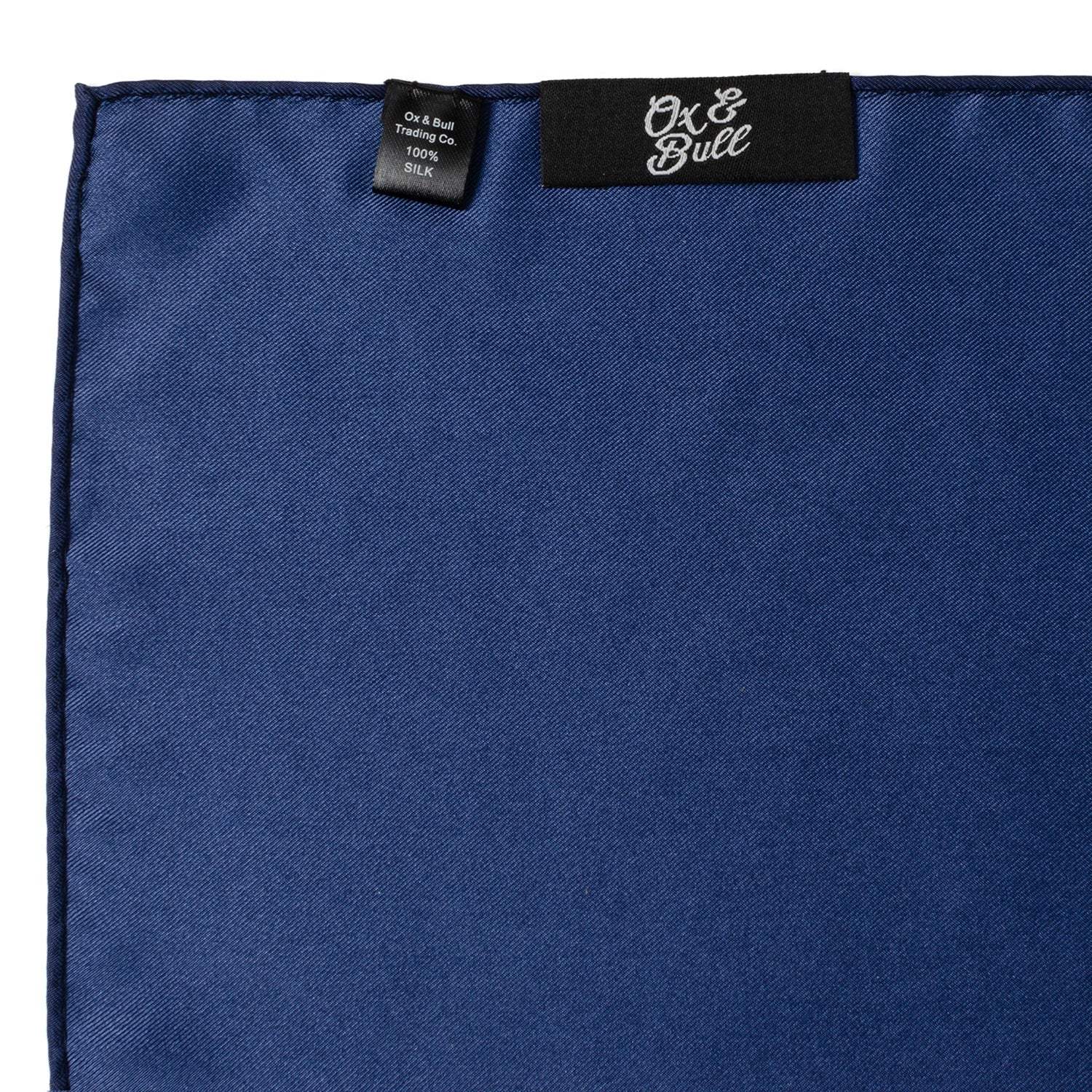 Navy Silk Pocket Square - Cufflinks.com - Flyclothing LLC