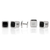 Onyx Cushion Stainless Steel 5-Studs - Cufflinks.com - Flyclothing LLC