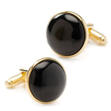 Gold and Onyx Cufflinks - Cufflinks.com - Flyclothing LLC
