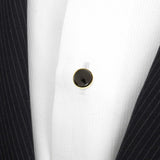 Gold and Onyx 5-Studs - Cufflinks.com - Flyclothing LLC