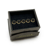 Gold and Onyx 5-Studs - Cufflinks.com - Flyclothing LLC
