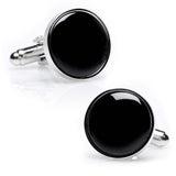 Silver and Onyx 5-Stud Set - Cufflinks.com - Flyclothing LLC