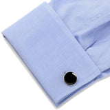 Silver and Onyx 5-Stud Set - Cufflinks.com - Flyclothing LLC