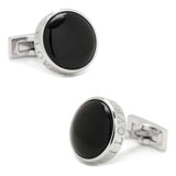 Onyx I Love You Stainless Steel Cufflinks - Cufflinks.com - Flyclothing LLC