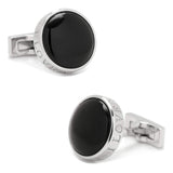 Onyx I Love You Stainless Steel Cufflinks - Cufflinks.com - Flyclothing LLC