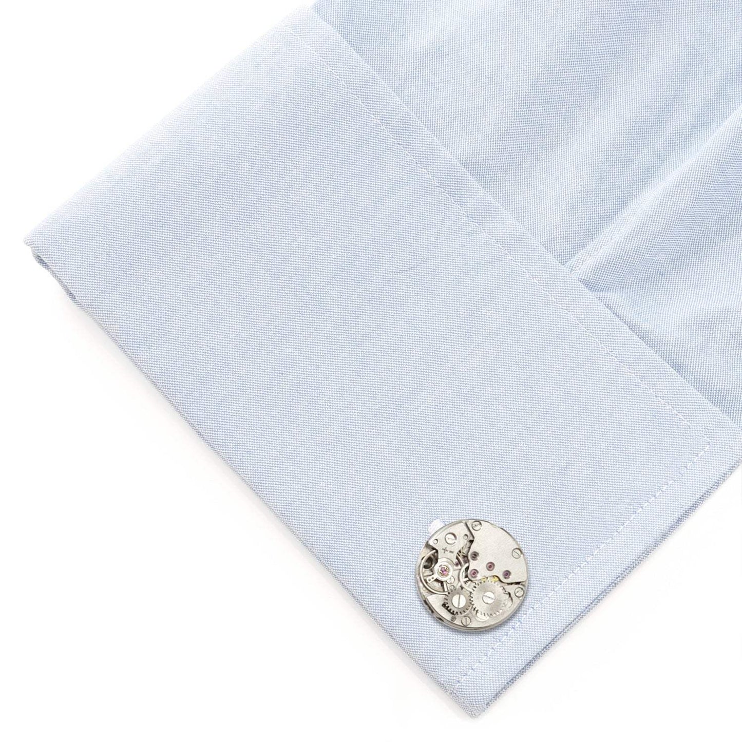 Open Edge Skeleton Watch Movement Cufflinks - Cufflinks.com - Flyclothing LLC