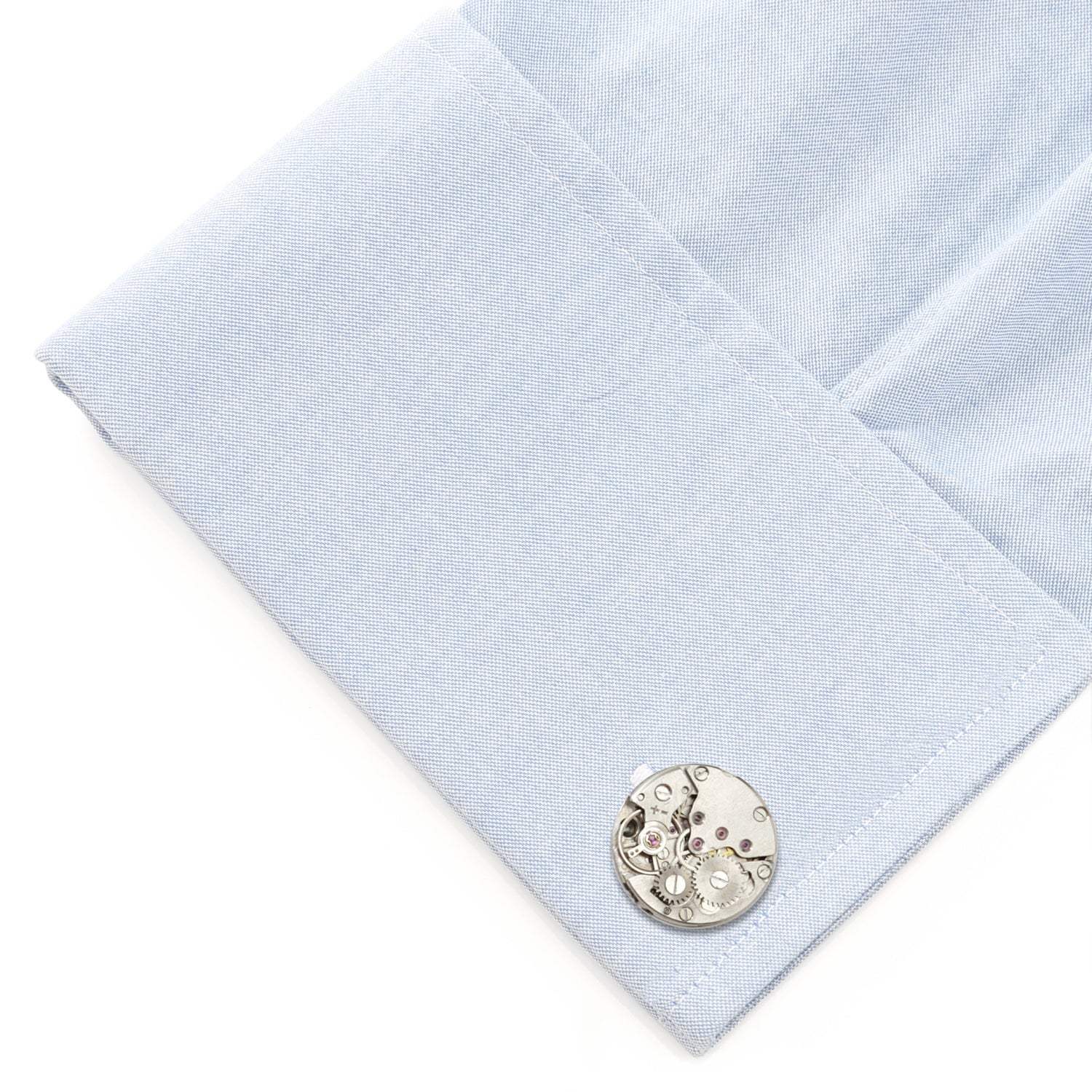 Open Edge Skeleton Watch Movement Cufflinks - Cufflinks.com - Flyclothing LLC