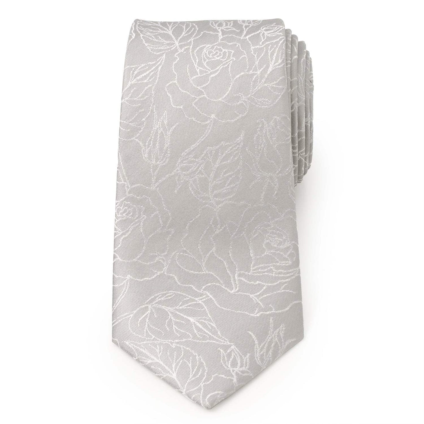 Floral Gray Men's Tie - Cufflinks.com - Flyclothing LLC