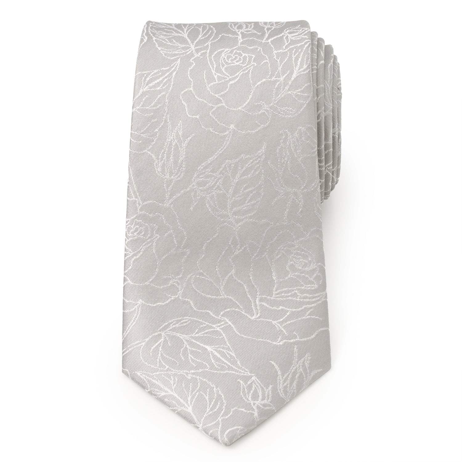 Floral Gray Men's Tie - Cufflinks.com - Flyclothing LLC