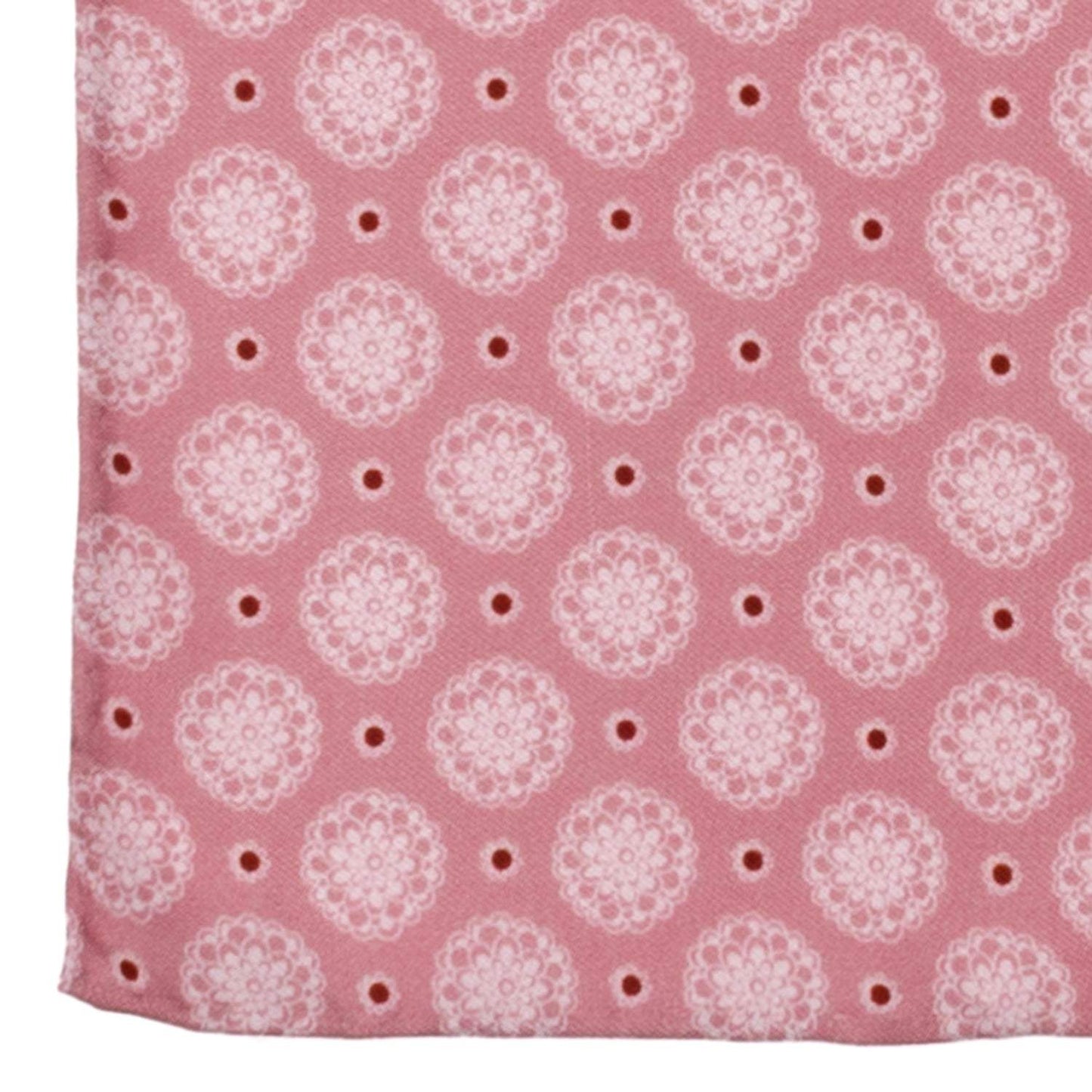 Dusty Blush Floral Motif Pocket Square - Cufflinks.com - Flyclothing LLC