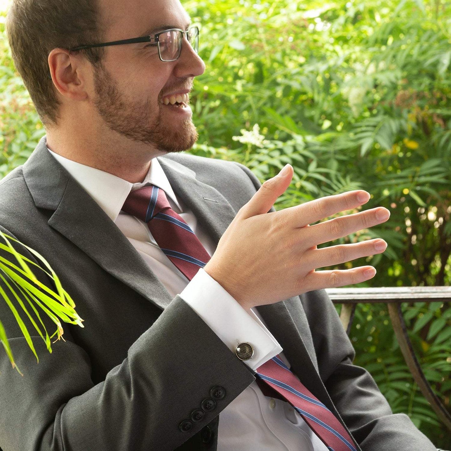 The Phillip Tie (Burgundy Stripe Men's Tie) - Cufflinks.com - Flyclothing LLC