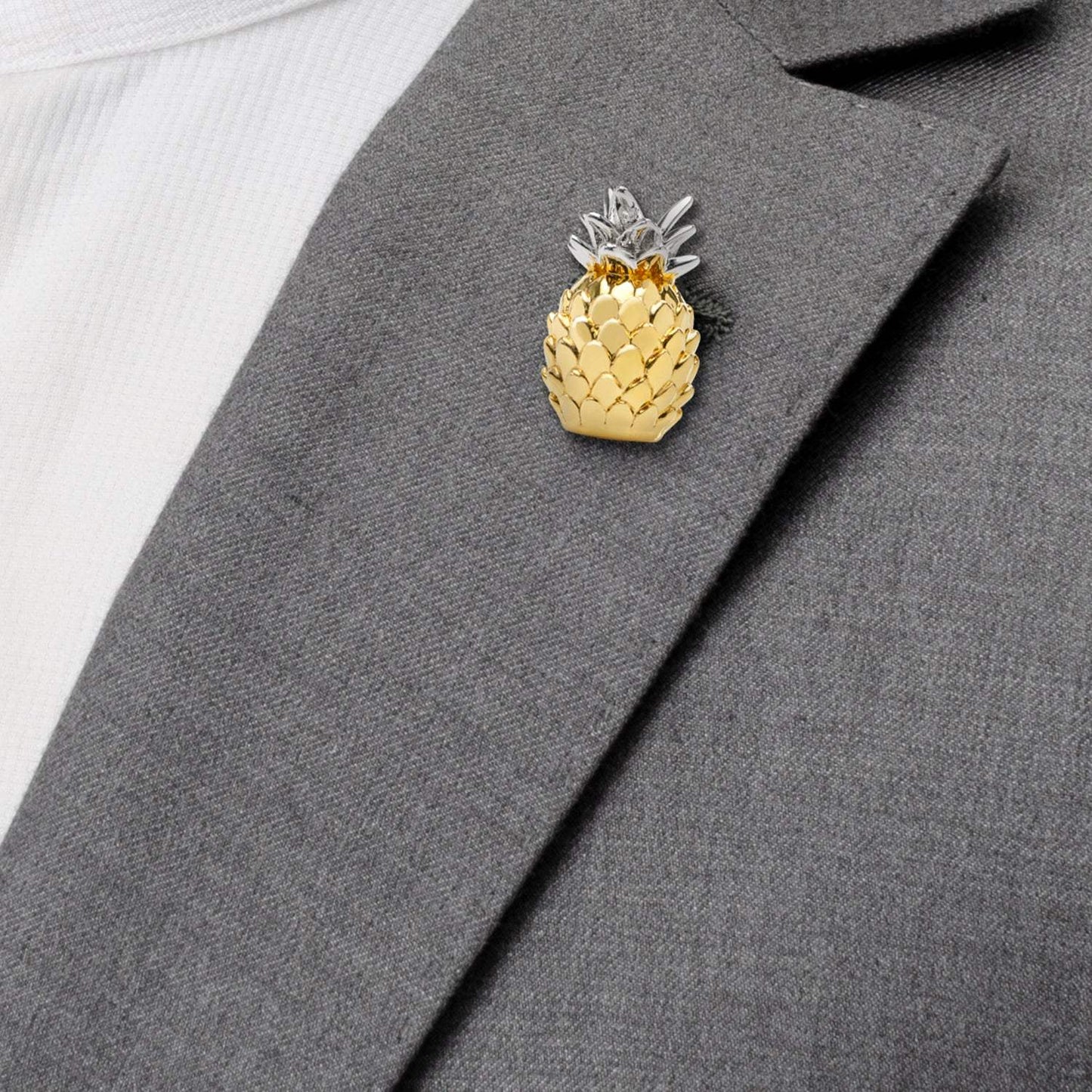 Pineapple 3D Lapel Pin - Cufflinks.com - Flyclothing LLC