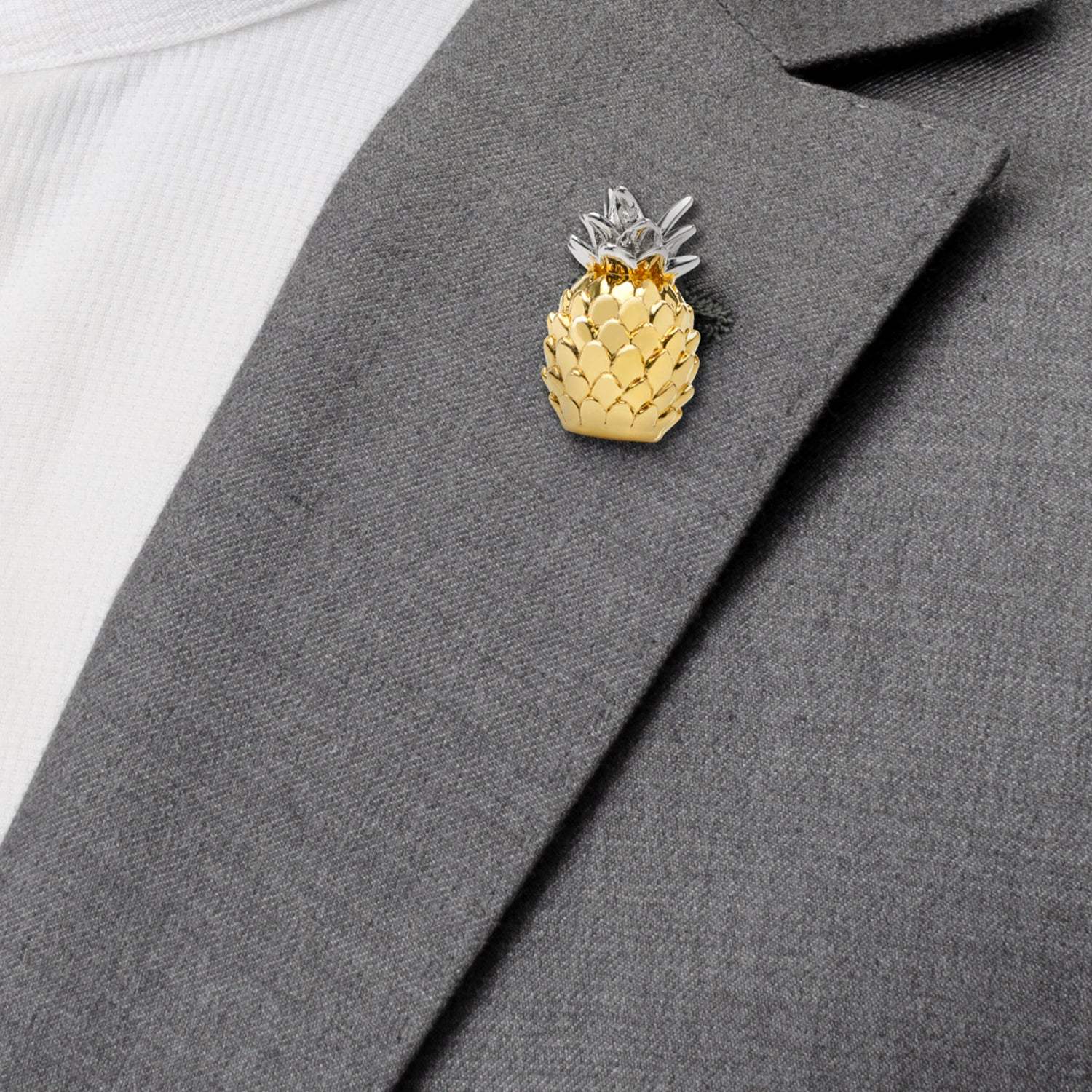 Pineapple 3D Lapel Pin - Cufflinks.com - Flyclothing LLC
