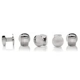 Stainless Steel Tartan Plaid 5-Stud Set - Cufflinks.com - Flyclothing LLC