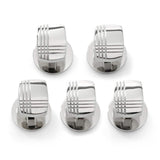 Stainless Steel Tartan Plaid 5-Studs - Cufflinks.com - Flyclothing LLC