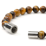 Tigers Eye Beaded Bracelet with Magnetic Closure - Cufflinks.com - Flyclothing LLC