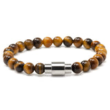 Tigers Eye Beaded Bracelet with Magnetic Closure - Cufflinks.com - Flyclothing LLC