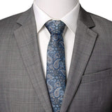 Blue & Gray Paisley Men's Tie - Cufflinks.com - Flyclothing LLC