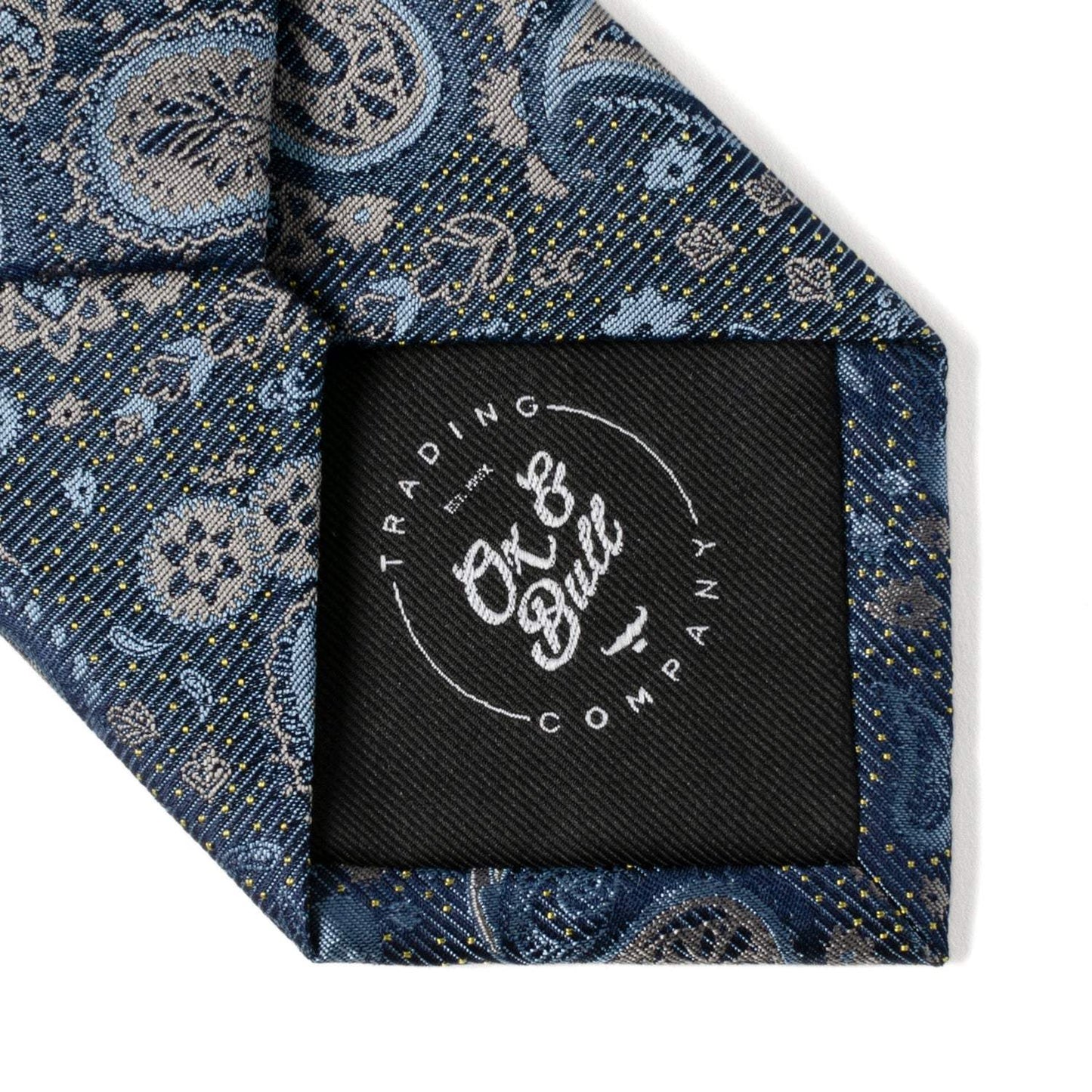 Blue & Gray Paisley Men's Tie - Cufflinks.com - Flyclothing LLC