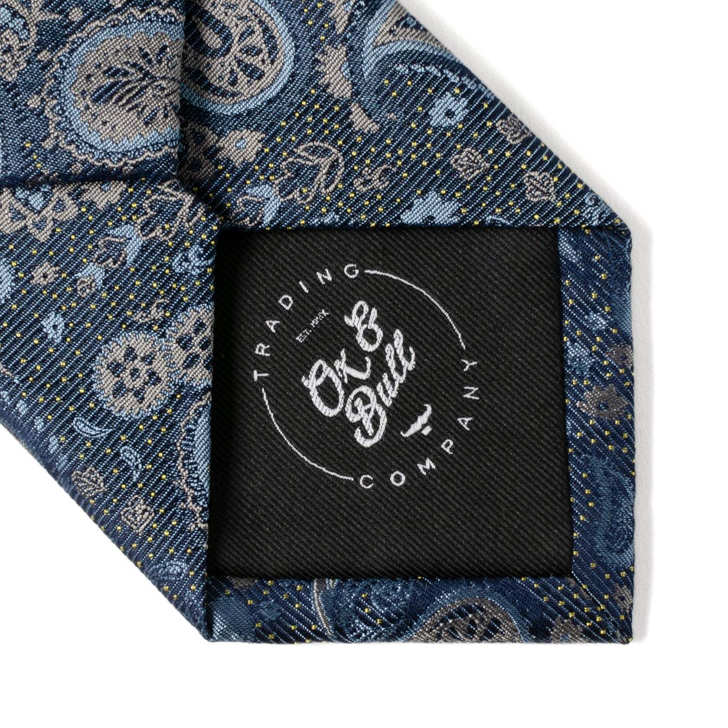 Blue & Gray Paisley Men's Tie - Cufflinks.com - Flyclothing LLC