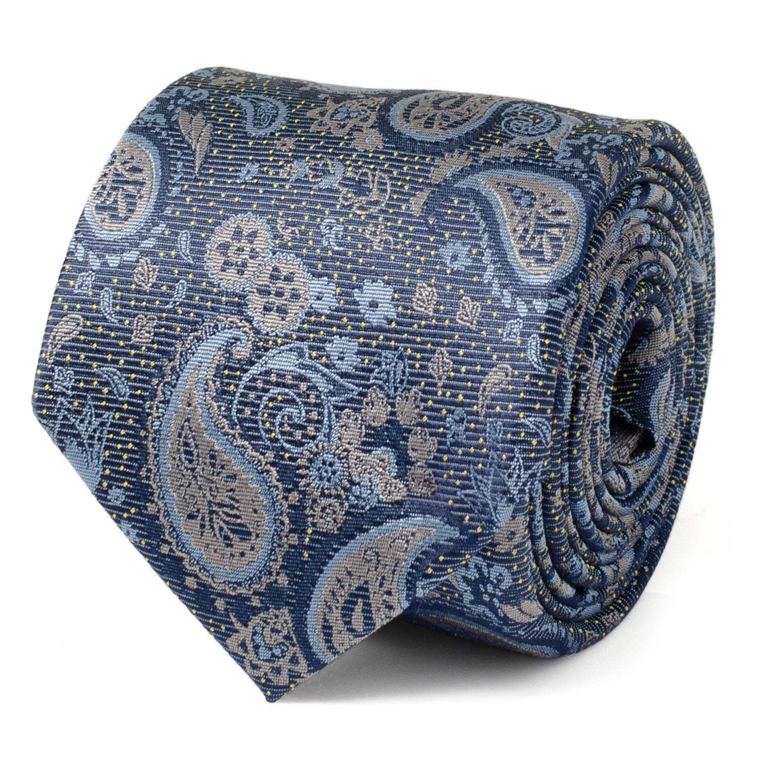 Blue & Gray Paisley Men's Tie - Cufflinks.com - Flyclothing LLC