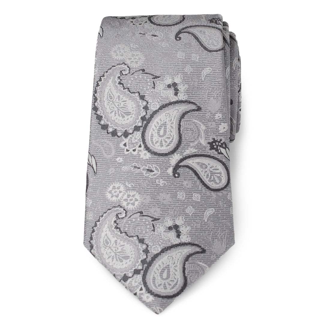 Gray Paisley Men's Tie - Cufflinks.com - Flyclothing LLC