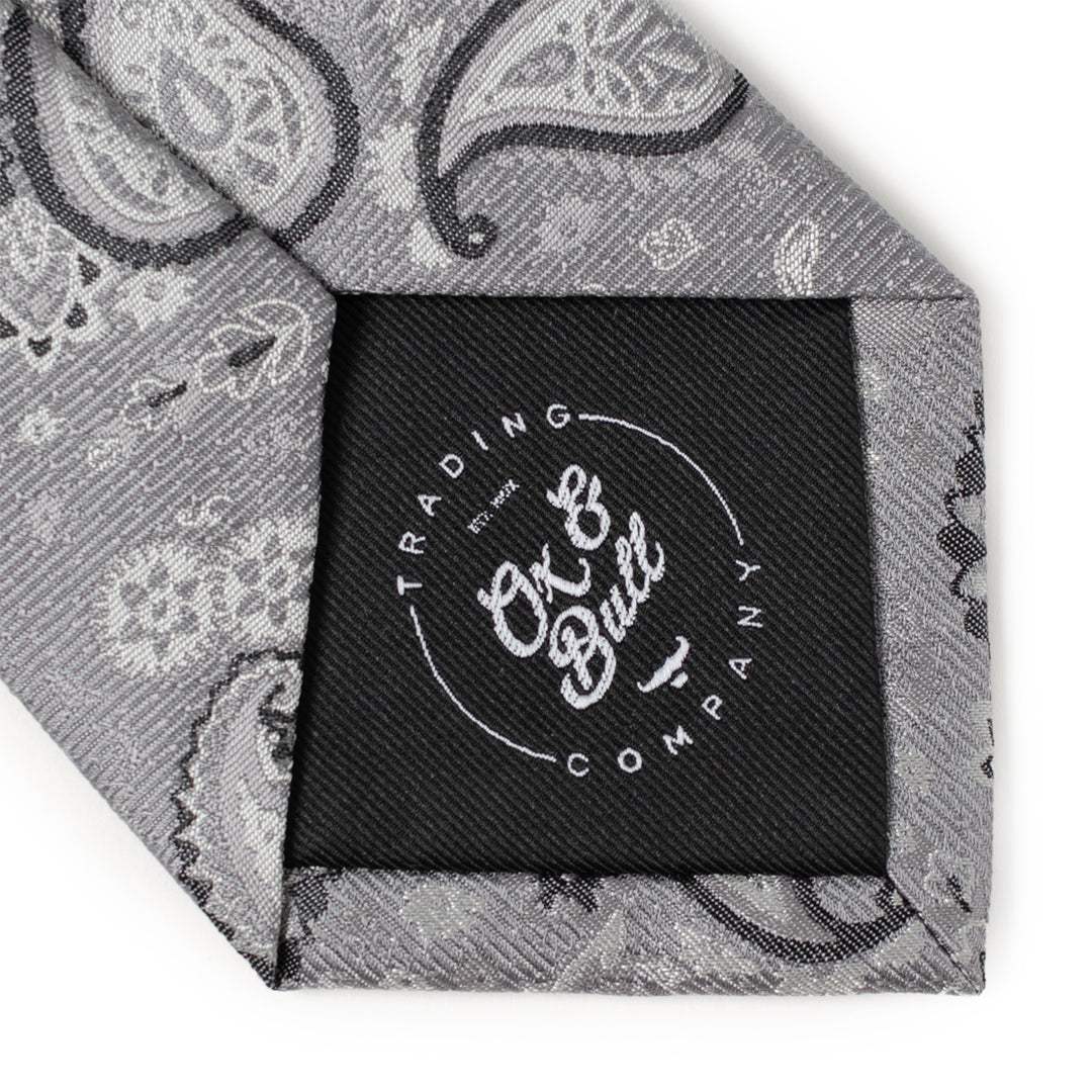 Gray Paisley Men's Tie - Cufflinks.com - Flyclothing LLC