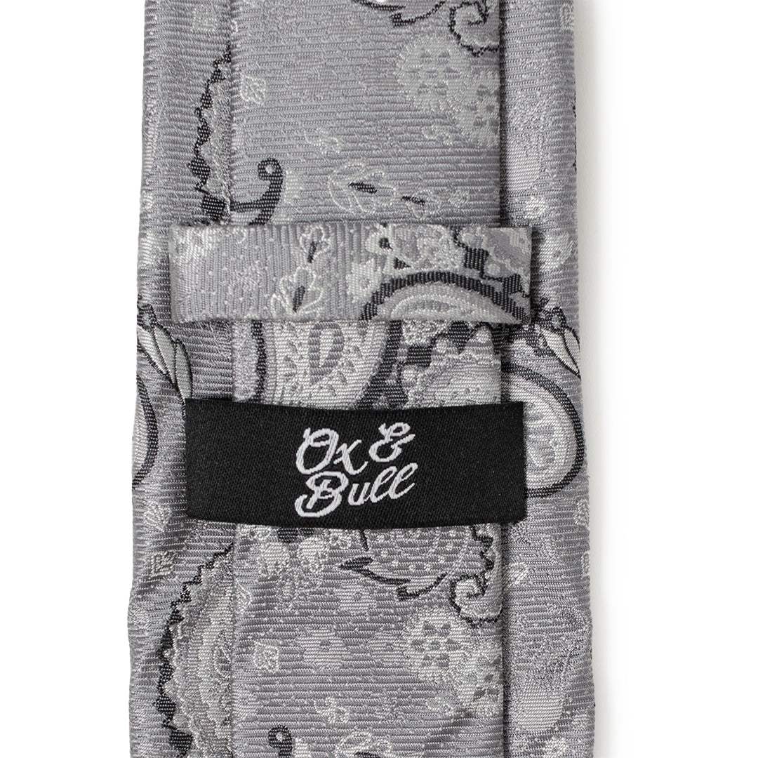 Gray Paisley Men's Tie - Cufflinks.com - Flyclothing LLC
