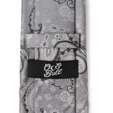Gray Paisley Men's Tie - Cufflinks.com - Flyclothing LLC
