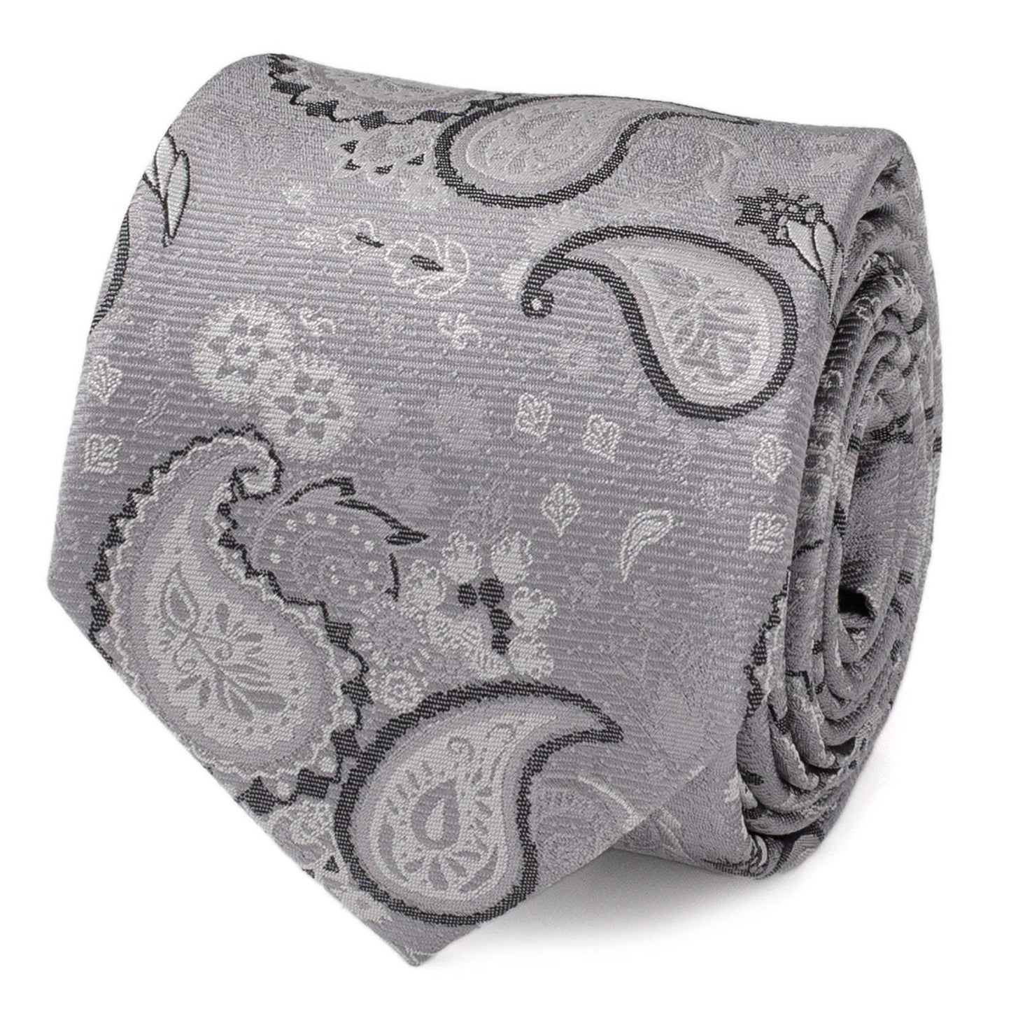 Gray Paisley Men's Tie - Cufflinks.com - Flyclothing LLC