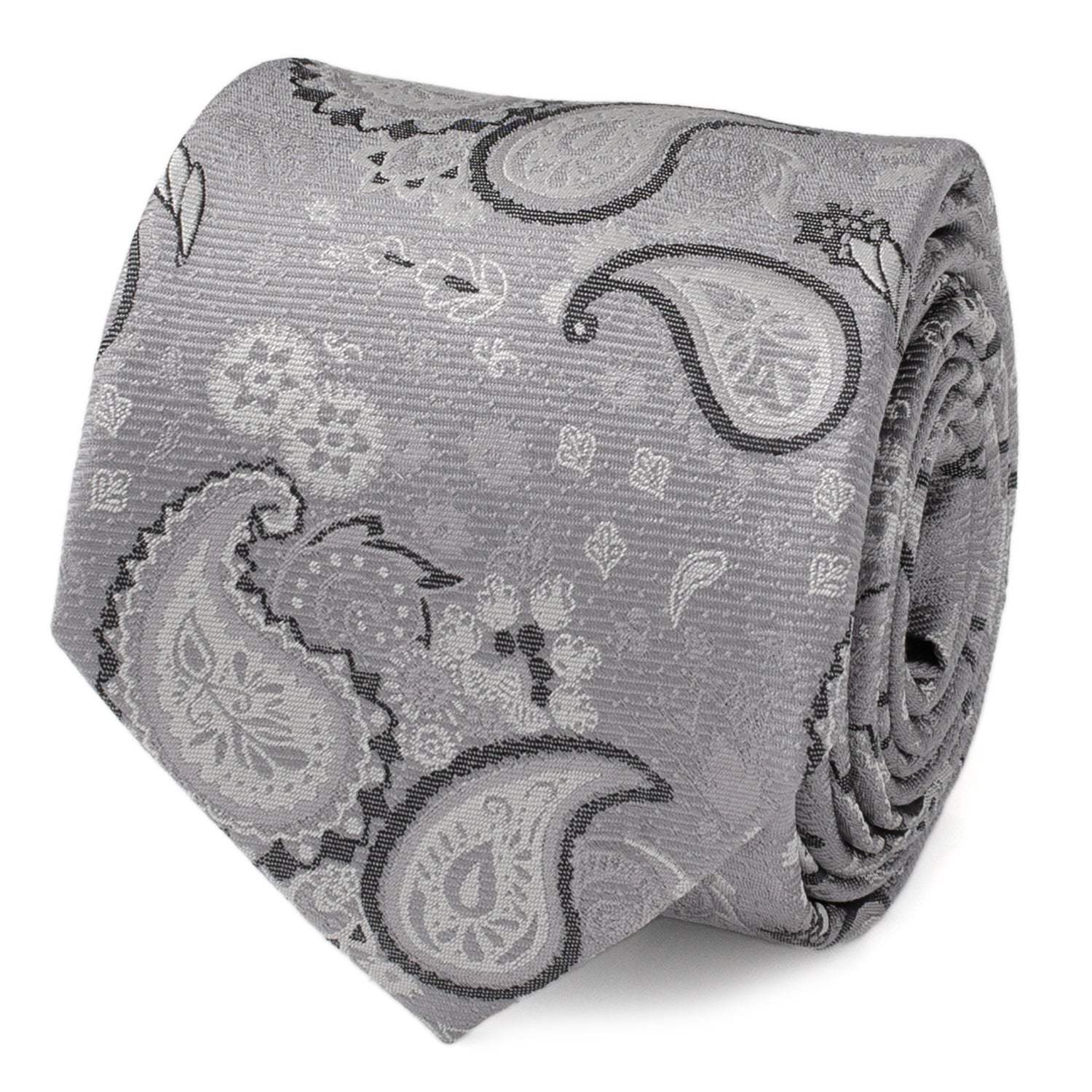 Gray Paisley Men's Tie - Cufflinks.com - Flyclothing LLC