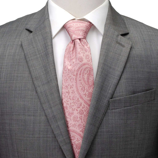 Blush Paisley Men's Tie - Cufflinks.com - Flyclothing LLC