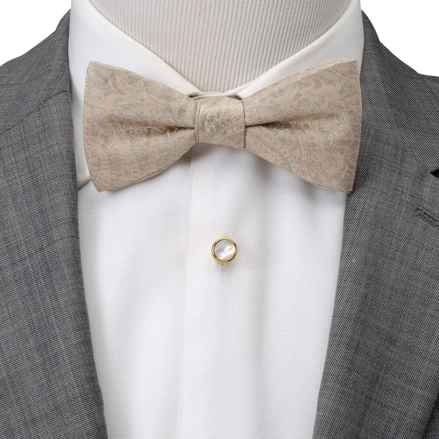 Tan Paisley Men's Bow Tie - Cufflinks.com - Flyclothing LLC