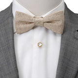 Tan Paisley Men's Bow Tie - Cufflinks.com - Flyclothing LLC