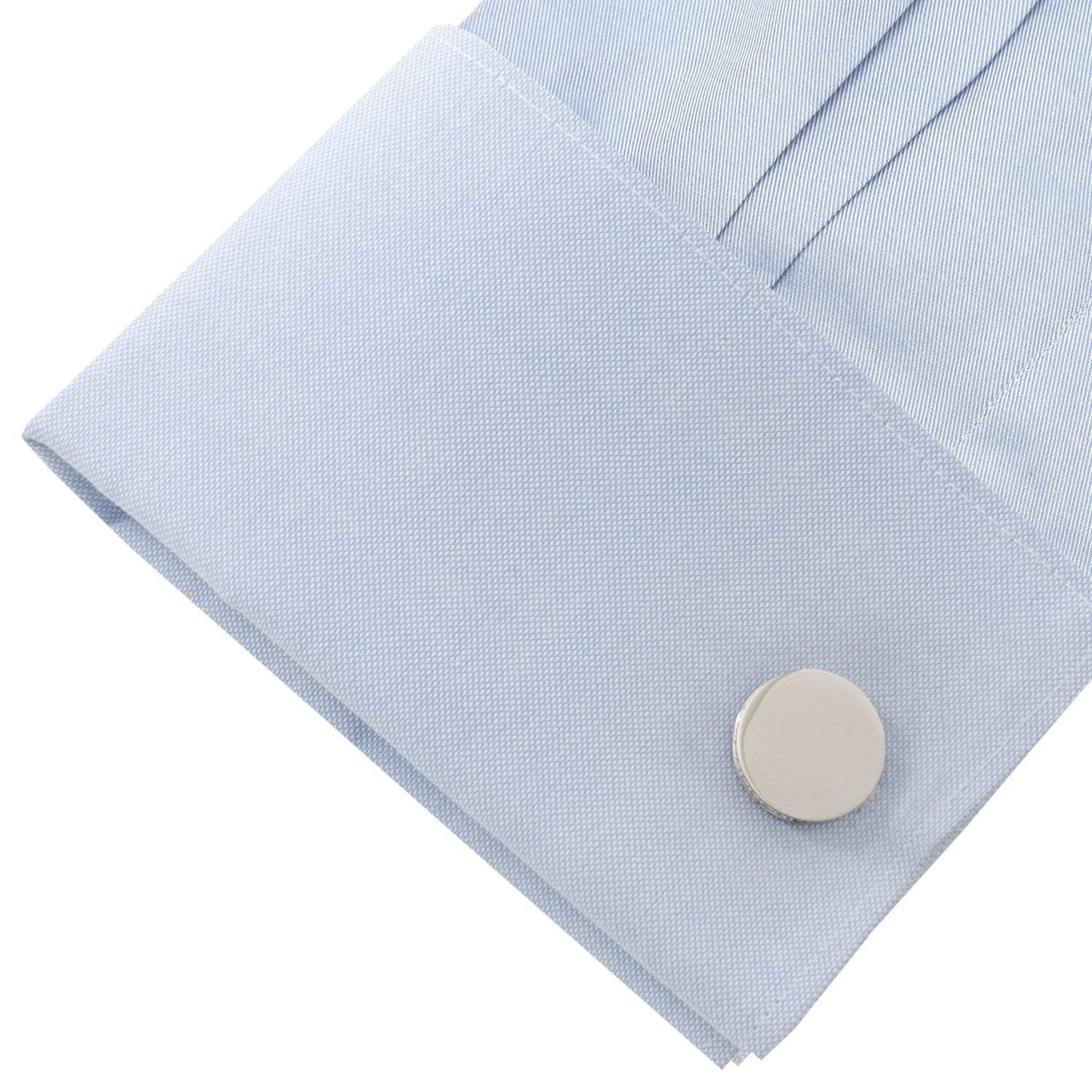 Stainless Steel Engravable Pave Edge Cufflinks - Cufflinks.com - Flyclothing LLC