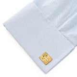 Radiant Cross Gold Stainless Steel Cufflinks - Cufflinks.com - Flyclothing LLC