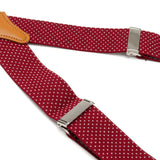 Maroon Dot Convertible Suspenders - Cufflinks.com - Flyclothing LLC