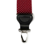 Maroon Dot Convertible Suspenders - Cufflinks.com - Flyclothing LLC