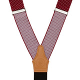 Maroon Dot Convertible Suspenders - Cufflinks.com - Flyclothing LLC