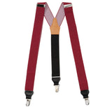 Maroon Dot Convertible Suspenders - Cufflinks.com - Flyclothing LLC