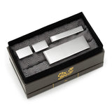 Engravable Rectangle Infinity 3-Piece Gift Set - Cufflinks.com - Flyclothing LLC