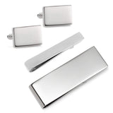 Engravable Rectangle Infinity 3-Piece Gift Set - Cufflinks.com - Flyclothing LLC