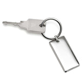 Rectangle Engravable Stainless Steel Key Chain - Cufflinks.com - Flyclothing LLC