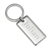 Rectangle Engravable Stainless Steel Key Chain - Cufflinks.com - Flyclothing LLC