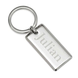 Rectangle Engravable Stainless Steel Key Chain - Cufflinks.com - Flyclothing LLC