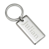 Rectangle Engravable Stainless Steel Key Chain - Cufflinks.com - Flyclothing LLC
