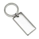 Rectangle Engravable Stainless Steel Key Chain - Cufflinks.com - Flyclothing LLC