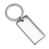 Rectangle Engravable Stainless Steel Key Chain - Cufflinks.com - Flyclothing LLC