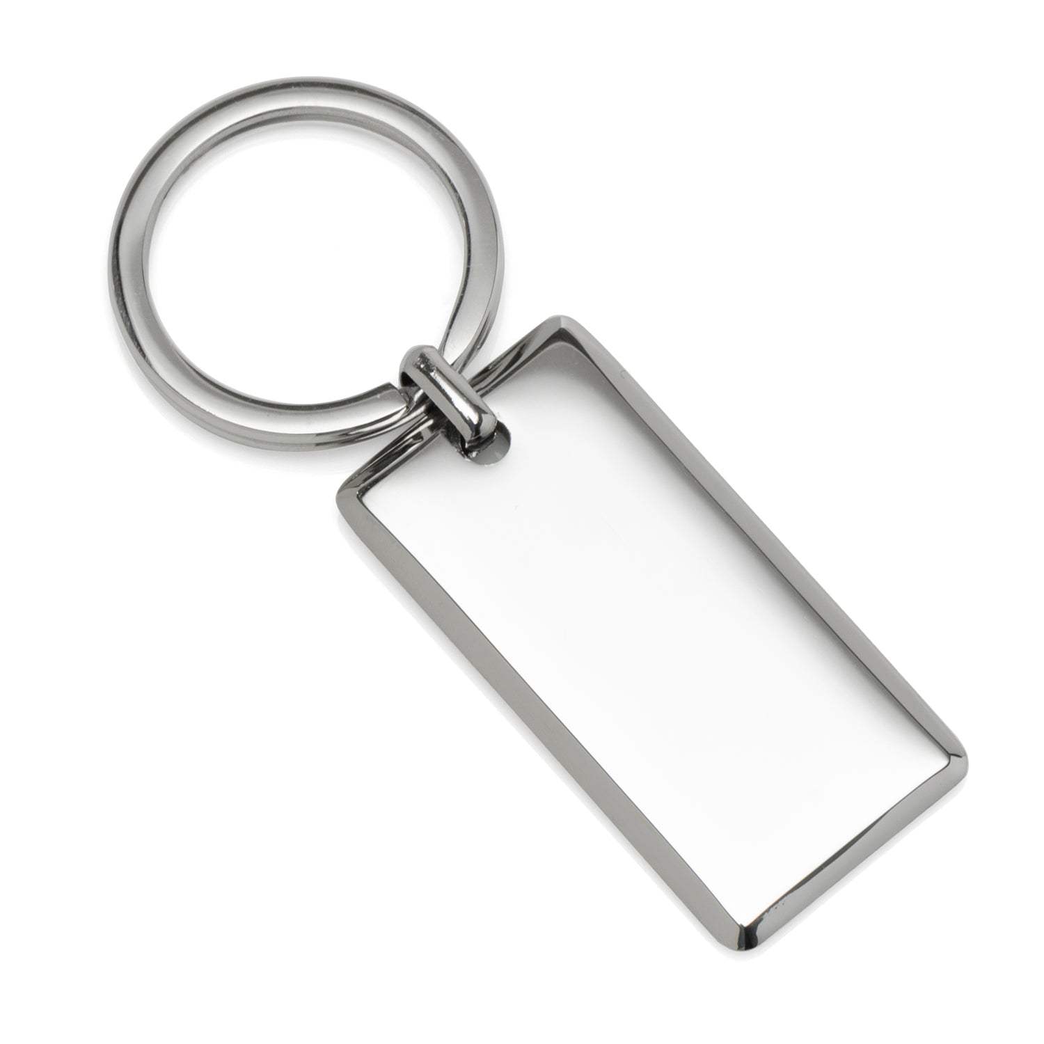 Rectangle Engravable Stainless Steel Key Chain - Cufflinks.com - Flyclothing LLC